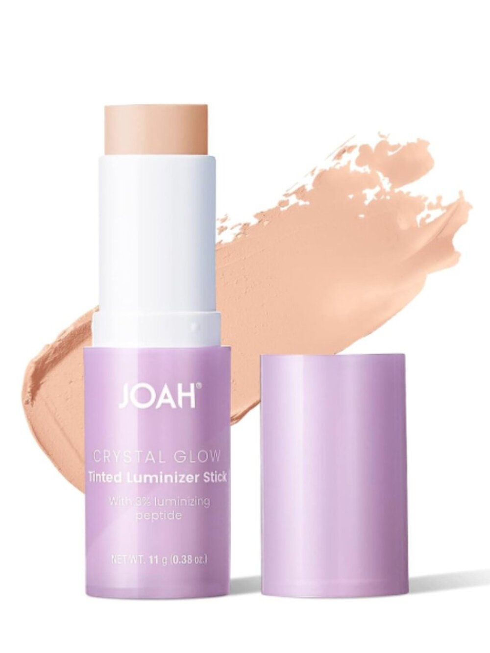 JOAH Crystal Glow Tinted Luminizer Stick, Multitasking Korean Makeup Highlighter